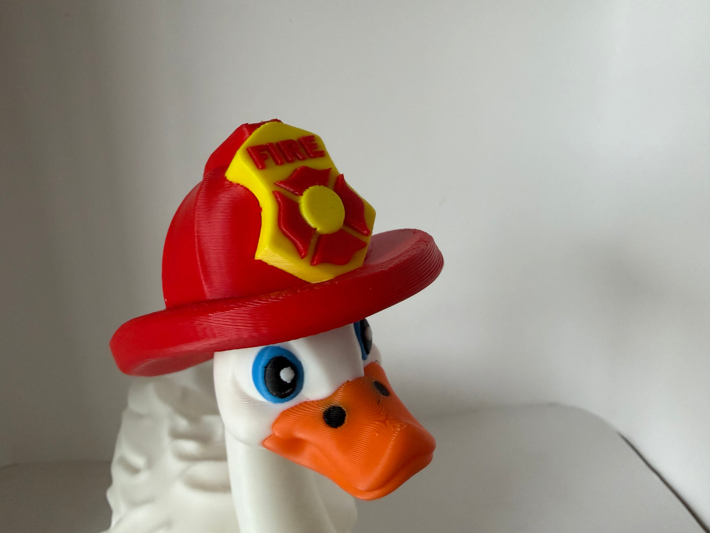 Firefighter Goose - 9 Inches tall 3D Printed Decor – Handmade Fire Rescue Goose Statue