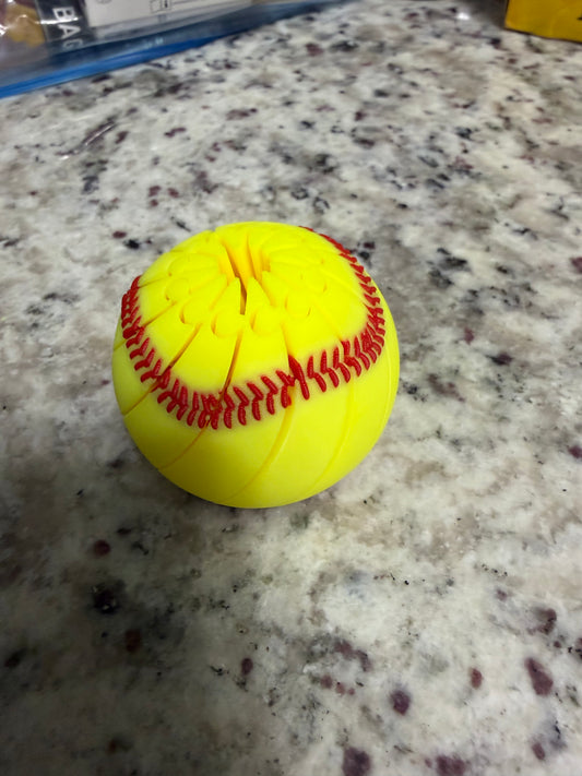 Softball Flexi Fidget Ball – 3D Printed Collapsible Softball Toy