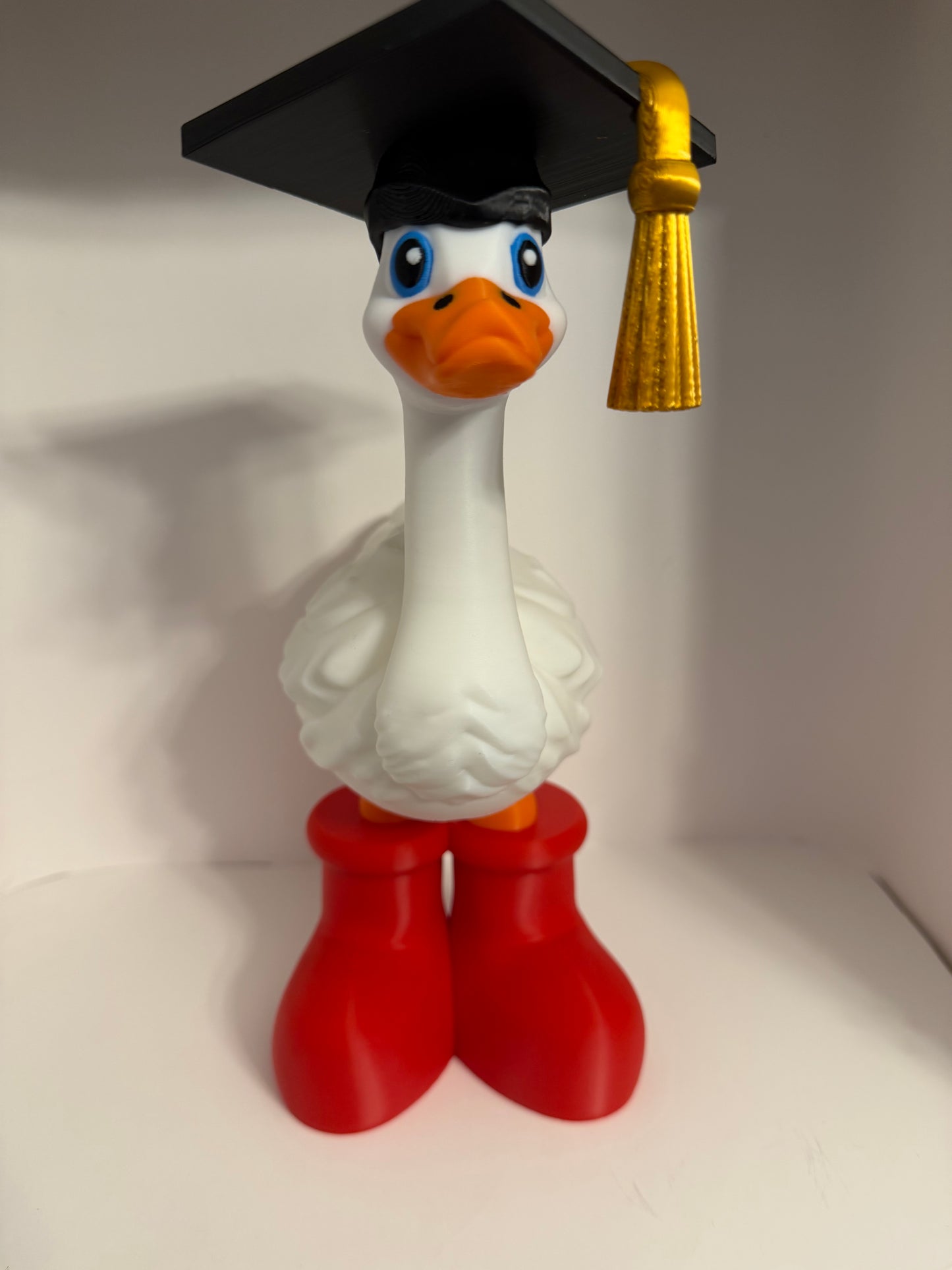 Graduation Goose – 9 Inches tall 3D Printed Goose with Interchangeable Shoes & hat