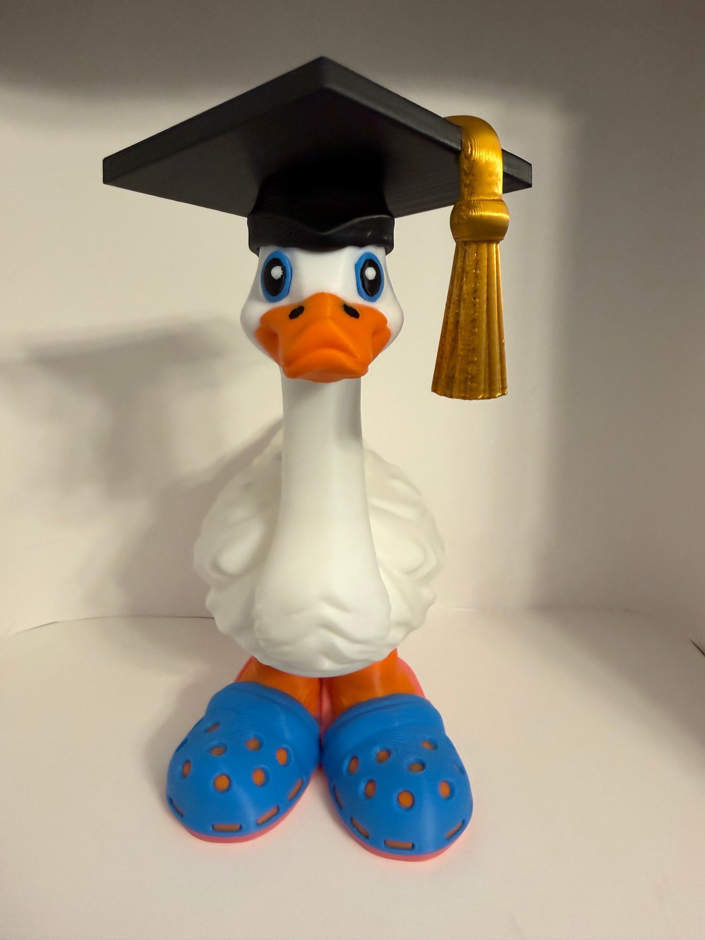 Graduation Goose – 9 Inches tall 3D Printed Goose with Interchangeable Shoes & hat