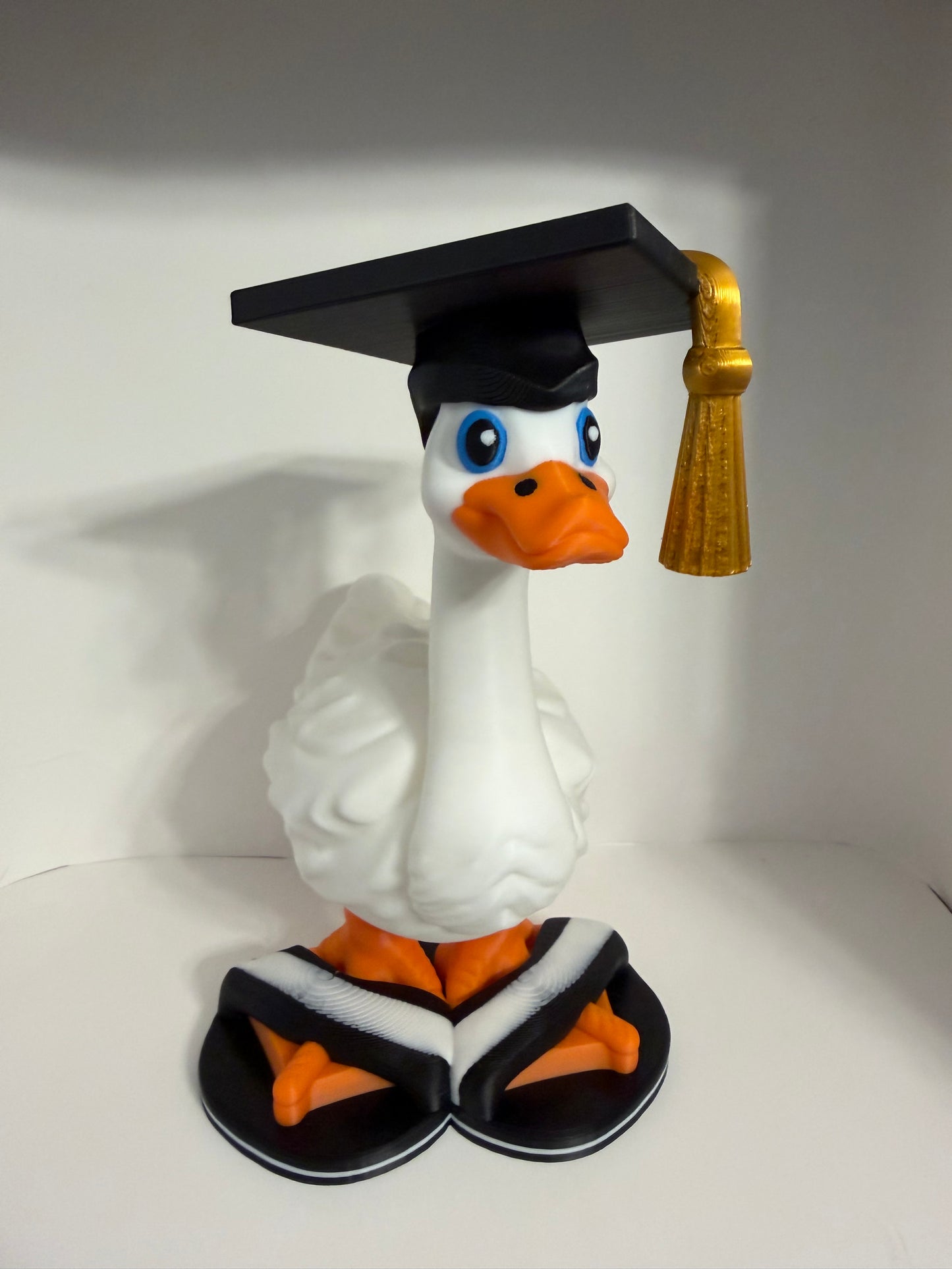 Graduation Goose – 9 Inches tall 3D Printed Goose with Interchangeable Shoes & hat
