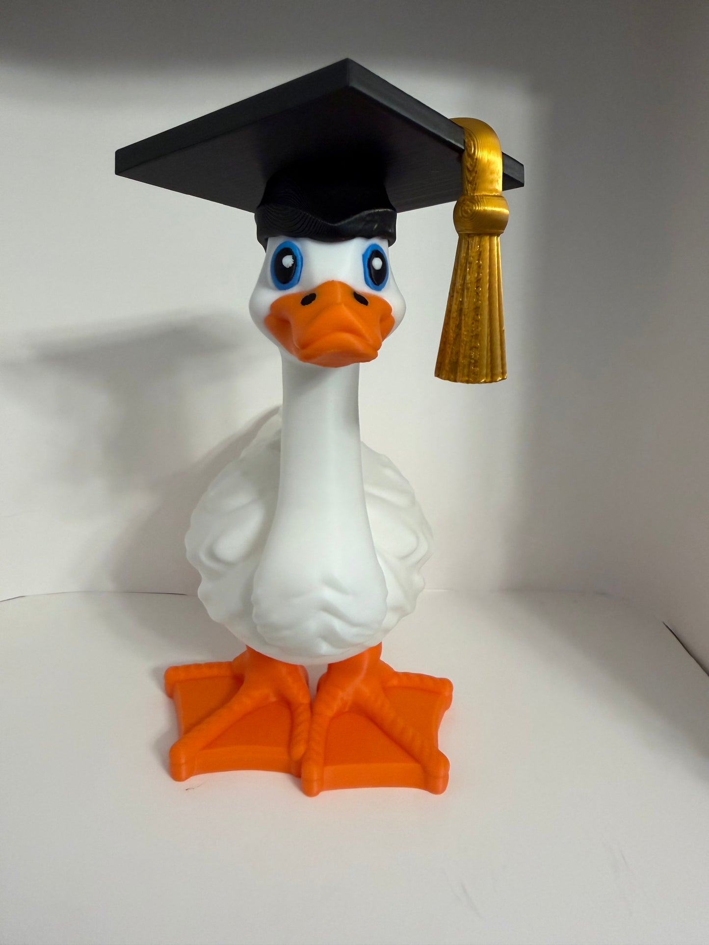 Graduation Goose – 9 Inches tall 3D Printed Goose with Interchangeable Shoes & hat
